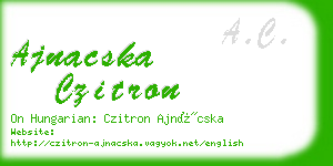 ajnacska czitron business card